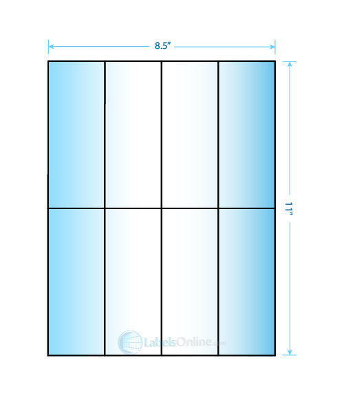 2.125" x 5.5" - 8 up - High Gloss