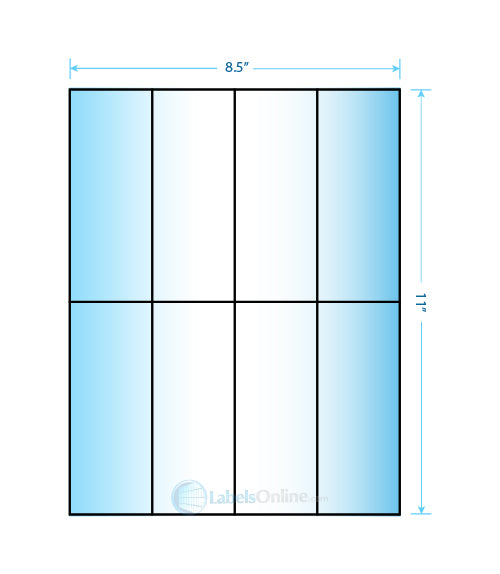 2.125" x 5.5" - 8 up - Mid Gloss