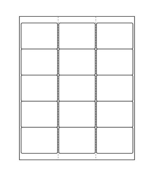 2 2/3" x 2" Laser/Inkjet Non Wrap 3 1/2" Disk Labels; 15 up; 100 sheets/case - Standard White Matte
