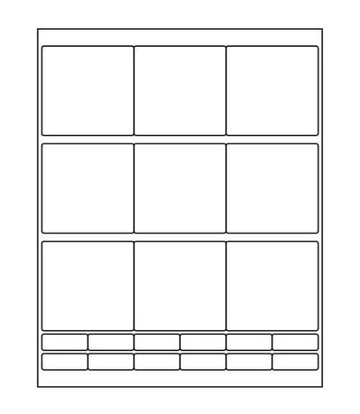 2 3/4" x 2 3/4" Laser/Inkjet 3 1/2" Disk Labels; 9 up; 100 sheets/case - Standard White Matte