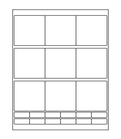 2 3/4" x 2 3/4" Laser/Inkjet 3 1/2" Disk Labels; 9 up; 100 sheets/case - Standard White Matte