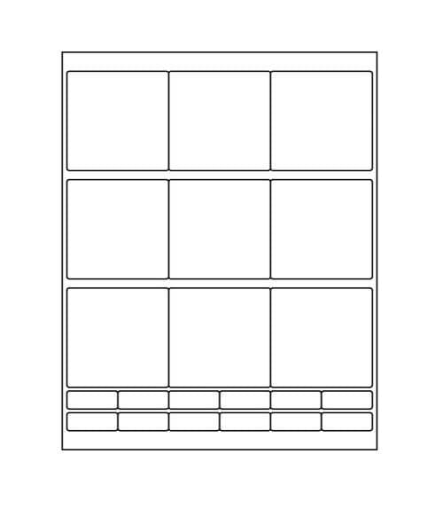 2 3/4" x 2 3/4" Laser/Inkjet 3 1/2" Disk Labels; 9 up; 250 sheets/case - Standard White Matte