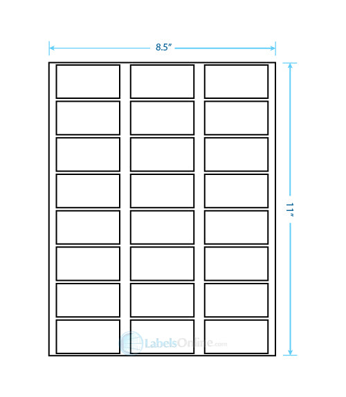 2.375" x 1.25" - 24 up - Opaque/Blockout (Laser / Inkjet)