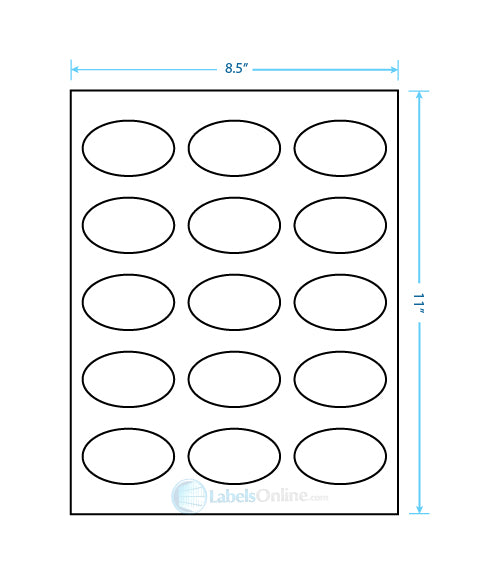 2.375" x 1.4375" - 15 up - Opaque/Blockout (Laser / Inkjet)