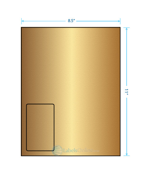 2.375" x 4" - 1 up - Gold Foil (Laser)
