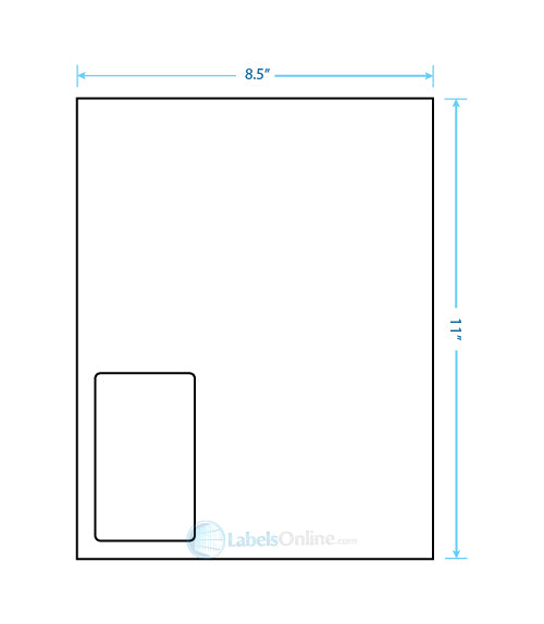 2.375" x 4" - 1 up - Matte Litho (Laser)