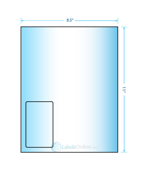 2.375" x 4" - 1 up - Mid Gloss (Laser)