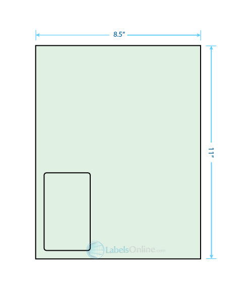 2.375" x 4" - 1 up - Pastel Green (Laser)