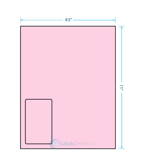 2.375" x 4" - 1 up - Pastel Pink (Laser)
