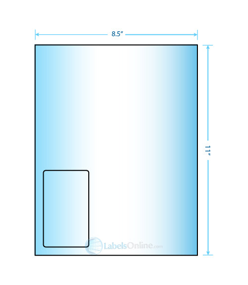 2.375" x 4" - 1 up - Premium High Gloss (Laser)