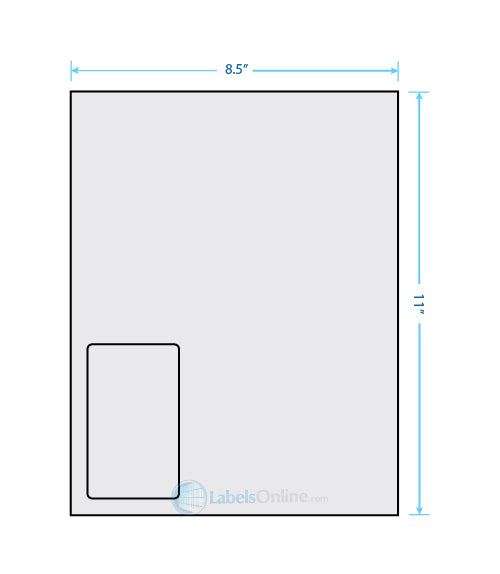 2.375" x 4" - 1 up - Recycled (Laser / Inkjet)