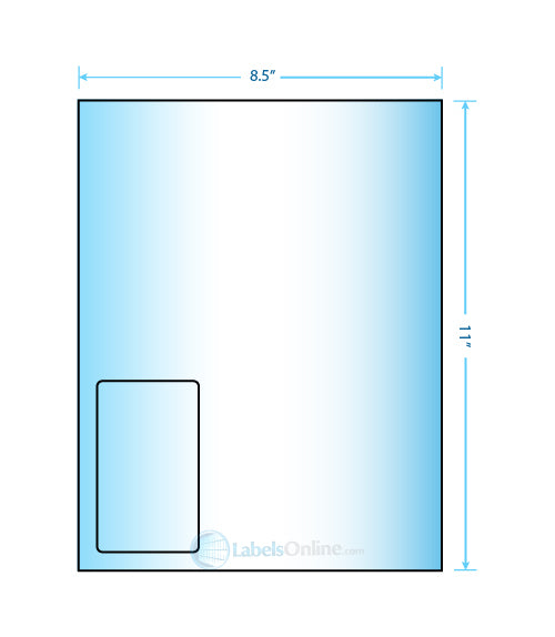 2.375" x 4" - 1 up - White Vinyl Drum (Laser)