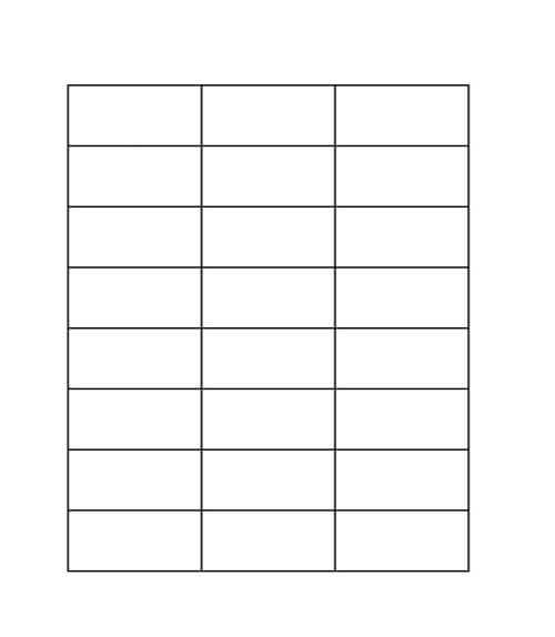 2 5/6" x 1 3/8" Laser/Inkjet Address Labels; 24 up; 250 sheets/case - Standard White Matte