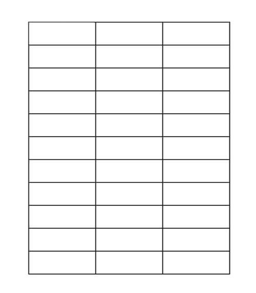 2 5/6" x 1" Laser/Inkjet Address Labels; 33 up; 100 sheets/case - Standard White Matte
