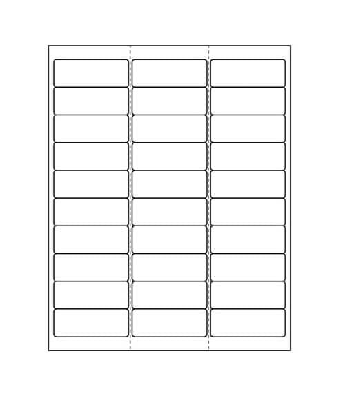 2 5/8" x 1" Laser/Inkjet Labels; 30 up; 250 sheets/case - Standard White Matte