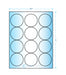 2.5" Circle Barcode Labels - 12 up - Mid Gloss