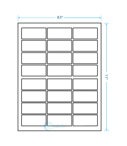 2.5" x 1.125" - 24 up - White Polyester (Laser)
