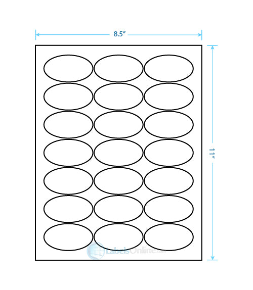 2.5" x 1.375" - 21 up - Matte Litho