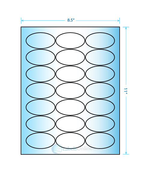 2.5" x 1.375" - 21 up - Mid Gloss