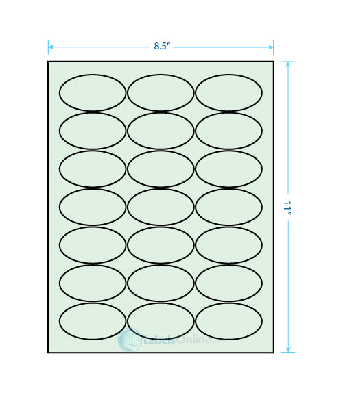 2.5" x 1.375" - 21 up - Pastel Green