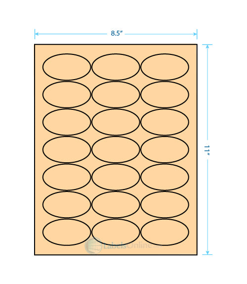 2.5" x 1.375" - 21 up - Pastel Orange