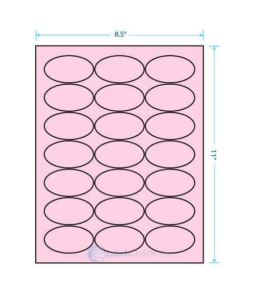 2.5" x 1.375" - 21 up - Pastel Pink