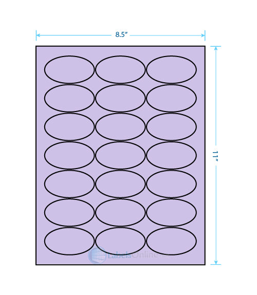 2.5" x 1.375" - 21 up - Pastel Purple