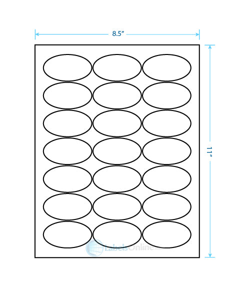 2.5" x 1.375" - 21 up - White Polyester
