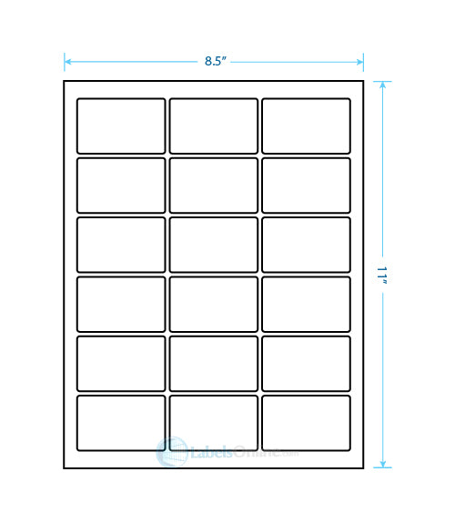 2.5" x 1.5625" - 18 up - Clear Matte