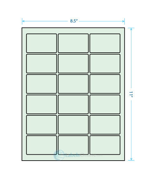 2.5" x 1.5625" - 18 up - Pastel Green
