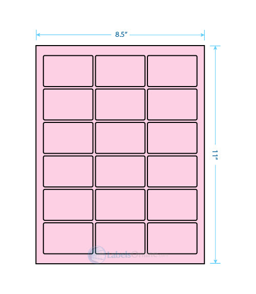 2.5" x 1.5625" - 18 up - Pastel Pink
