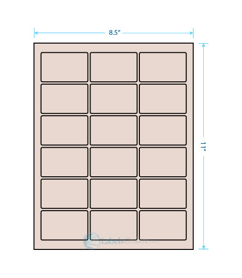 2.5" x 1.5625" - 18 up - Pastel Tan
