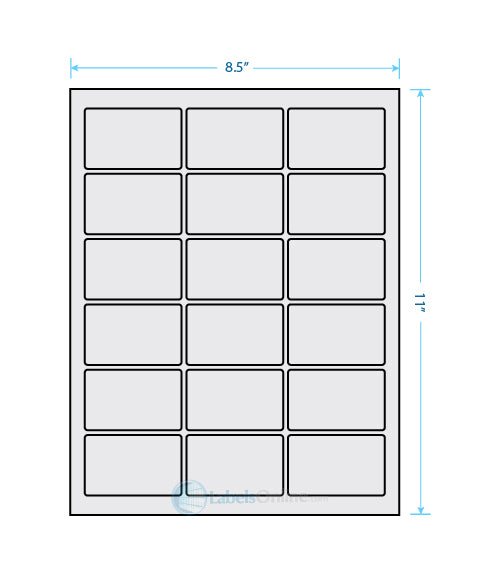 2.5" x 1.5625" - 18 up - Recycled