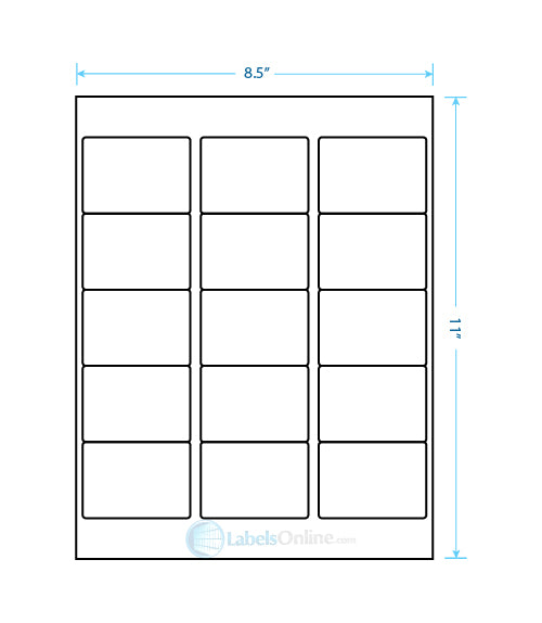 2.5625" x 1.8125" - 15 up - Clear Matte