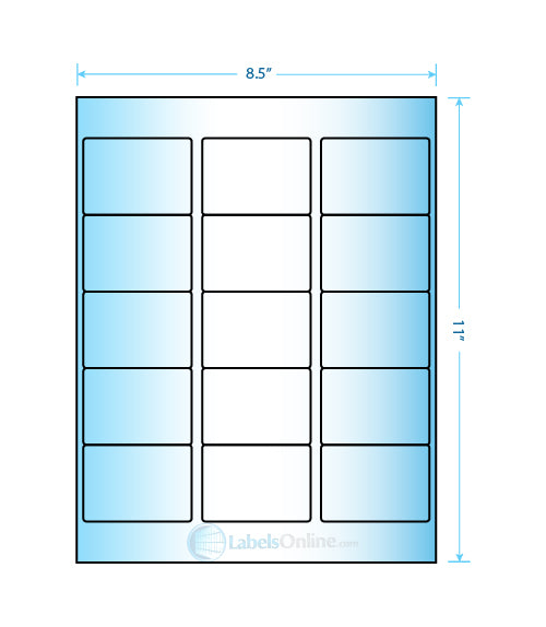 2.5625" x 1.8125" - 15 up - High Gloss