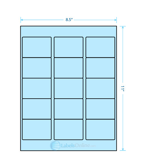 2.5625" x 1.8125" - 15 up - Pastel Blue