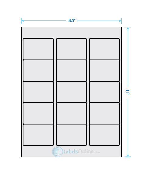 2.5625" x 1.8125" - 15 up - Recycled