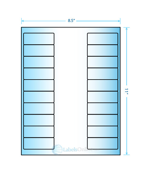 2.625" x 1" - 20 up - Premium Photo Gloss (Inkjet)