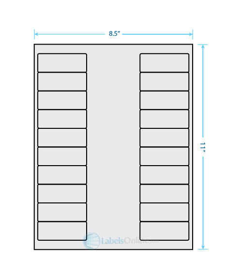 2.625" x 1" - 20 up - Recycled (Laser / Inkjet)