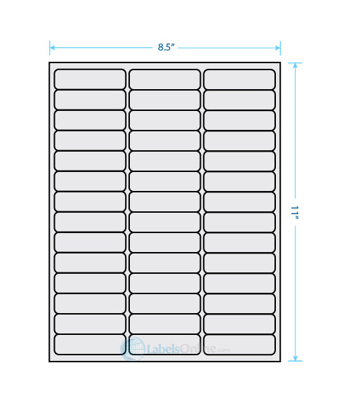 2.625" x .75" - 42 up - Recycled