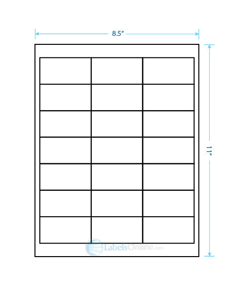 2.66" x 1.375" - 21 up - Clear Matte