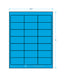 2.66" x 1.375" - 21 up - Fluorescent Blue