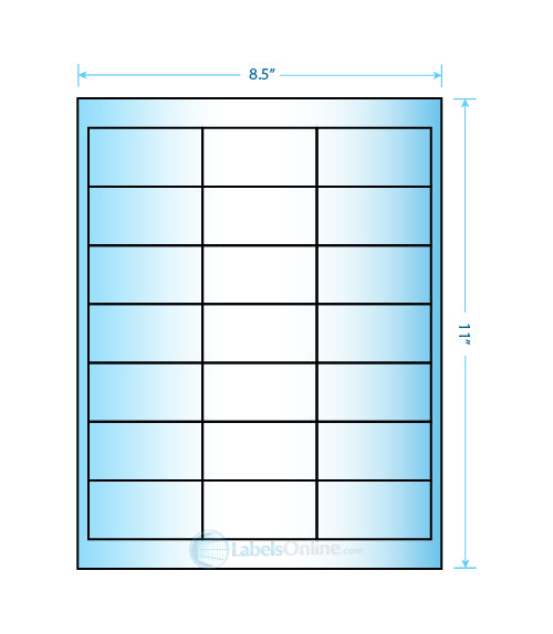2.66" x 1.375" - 21 up - Mid Gloss