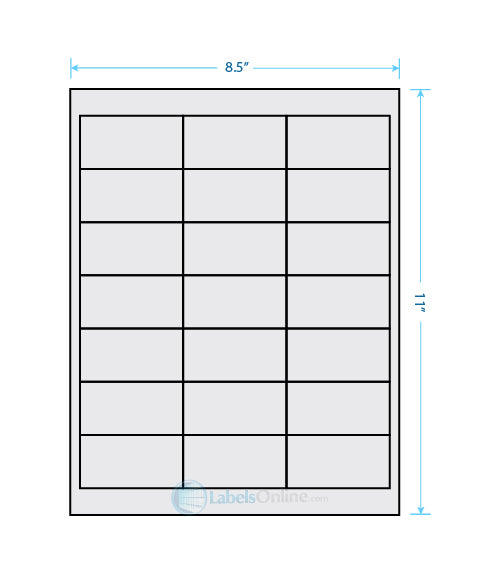 2.66" x 1.375" - 21 up - Recycled