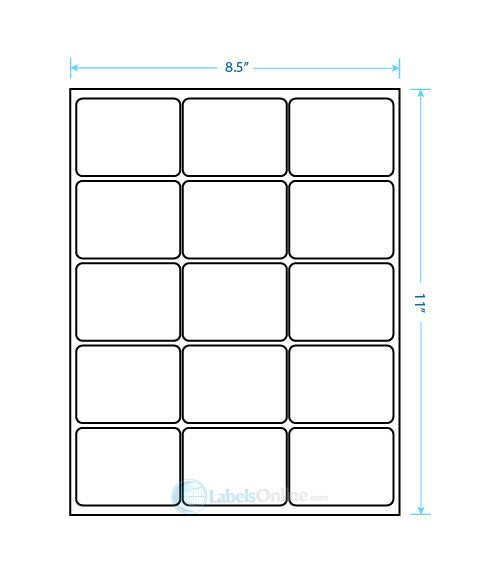 2.6875" x 2" - 15 up - Clear Matte