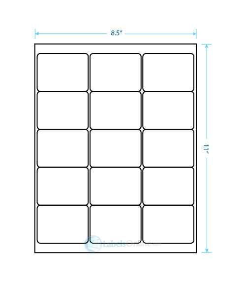 2.6875" x 2" - 15 up - Clear Matte
