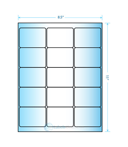 2.6875" x 2" - 15 up - High Gloss
