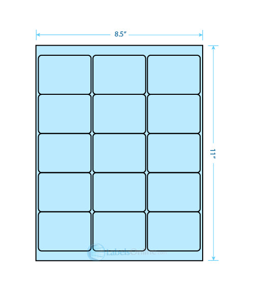 2.6875" x 2" - 15 up - Pastel Blue