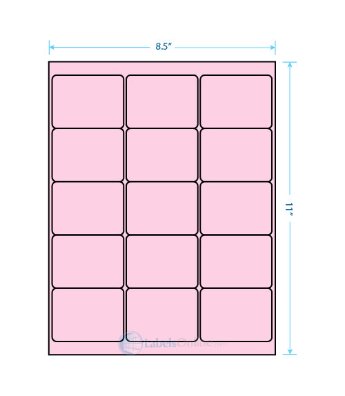 2.6875" x 2" - 15 up - Pastel Pink