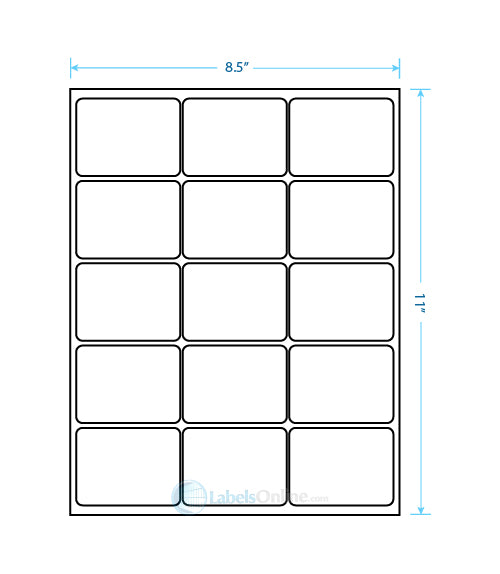 2.6875" x 2" - 15 up - Removable